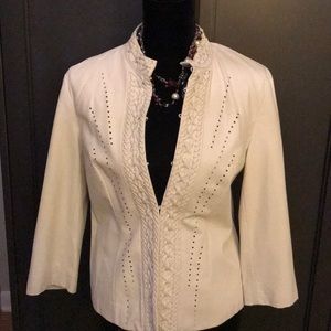 Chicos size 0 polyurethane ( faux leather ) jacket